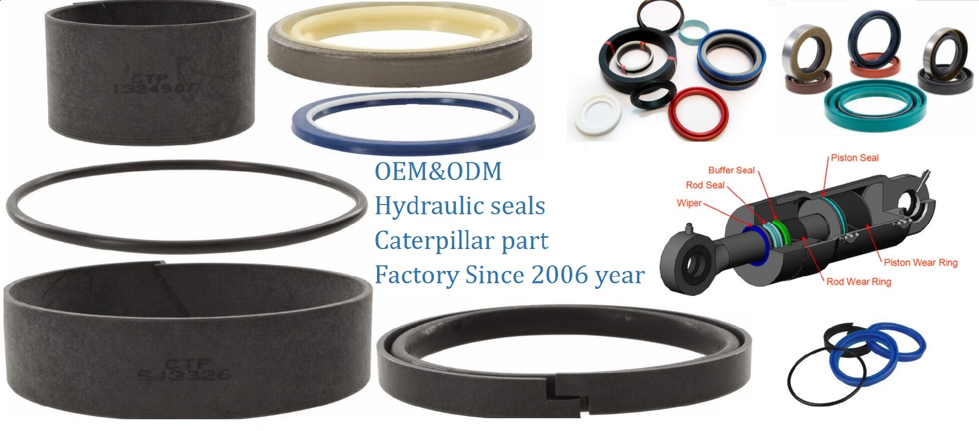 OEM&ODM  
Hydraulic seals
Caterpillar part
Factory Since 2006 year 