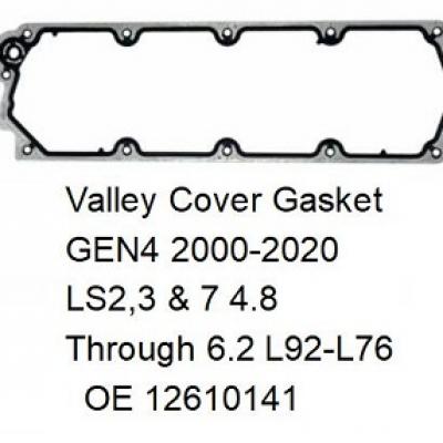 LS0141 Valley Cover Gasket GEN4 2000-2020 LS2,3 & 7 4.8 Through 6.2 L92-L76 OE 12610141